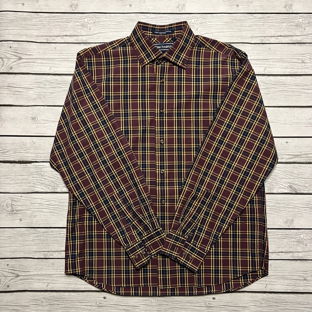 Paul Fredrick Long Sleeve Dress Shirt Classic Fit